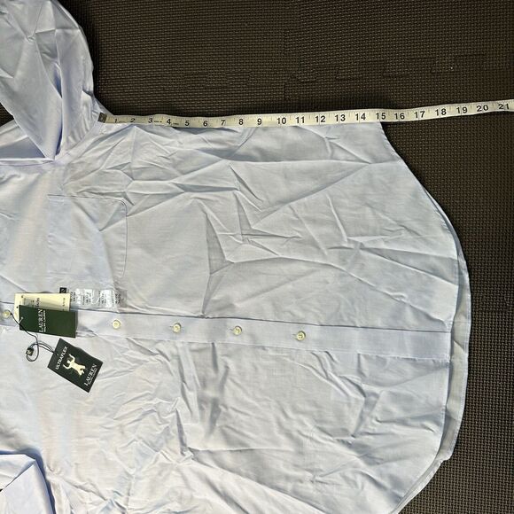Mens NWT Lauren Ralph Lauren Classic Fit Stretch Blue Large Button Down Shirt - Picture 6 of 9